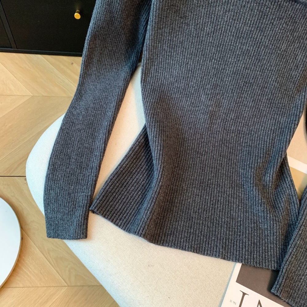 Cozy temperament bottoming shirt knitted all-match tops