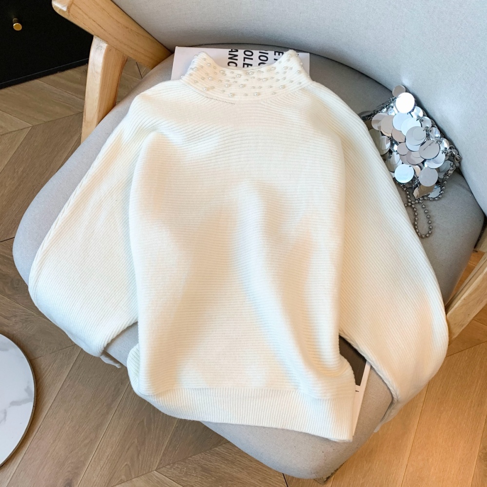 Trumpet sleeves bottoming shirt slim tops for women