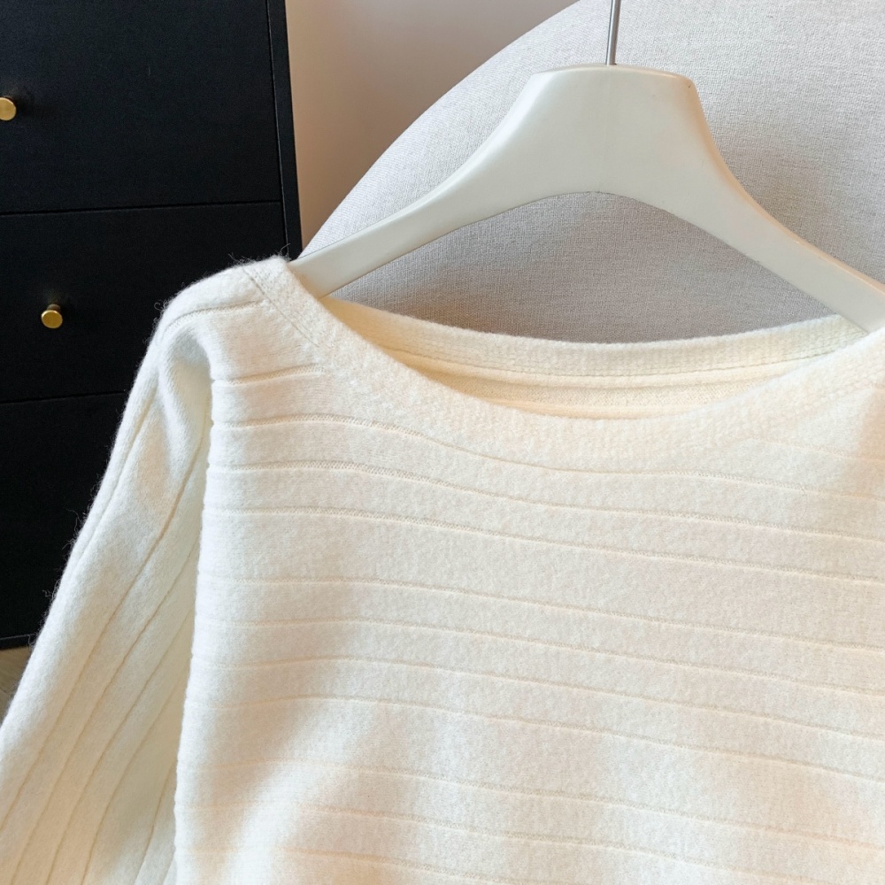 Autumn and winter France style sweater bat sleeve cuff tops