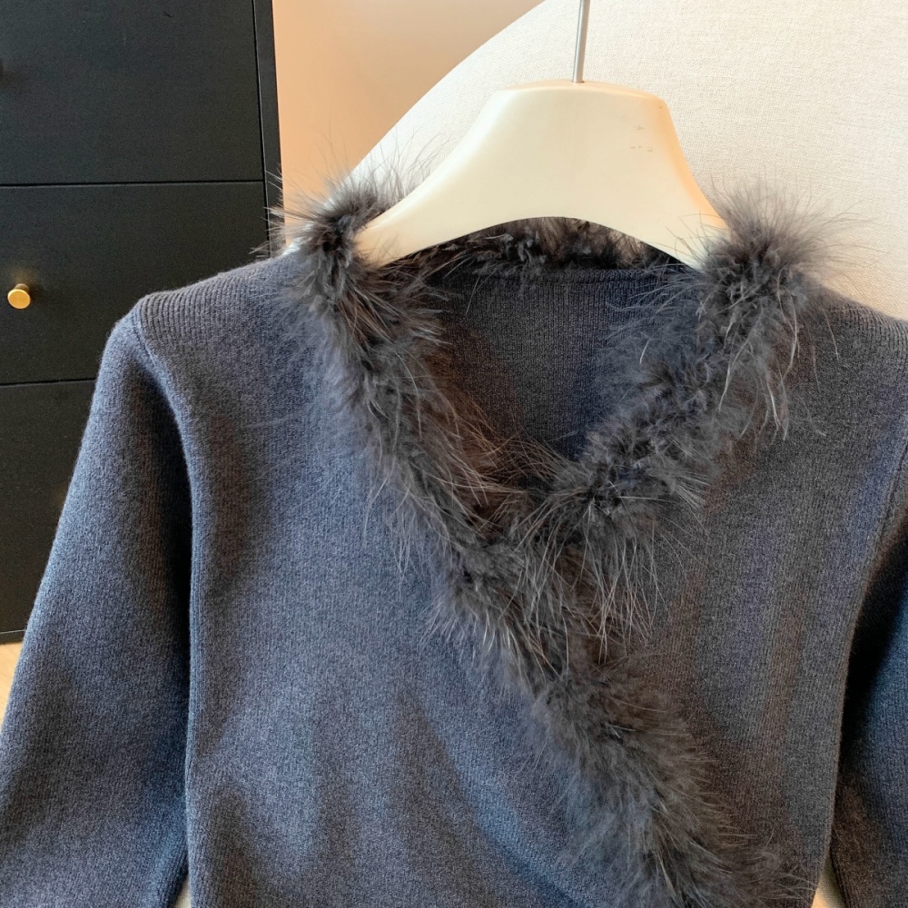 Pinch pleated elmo tops pinched waist winter sweater