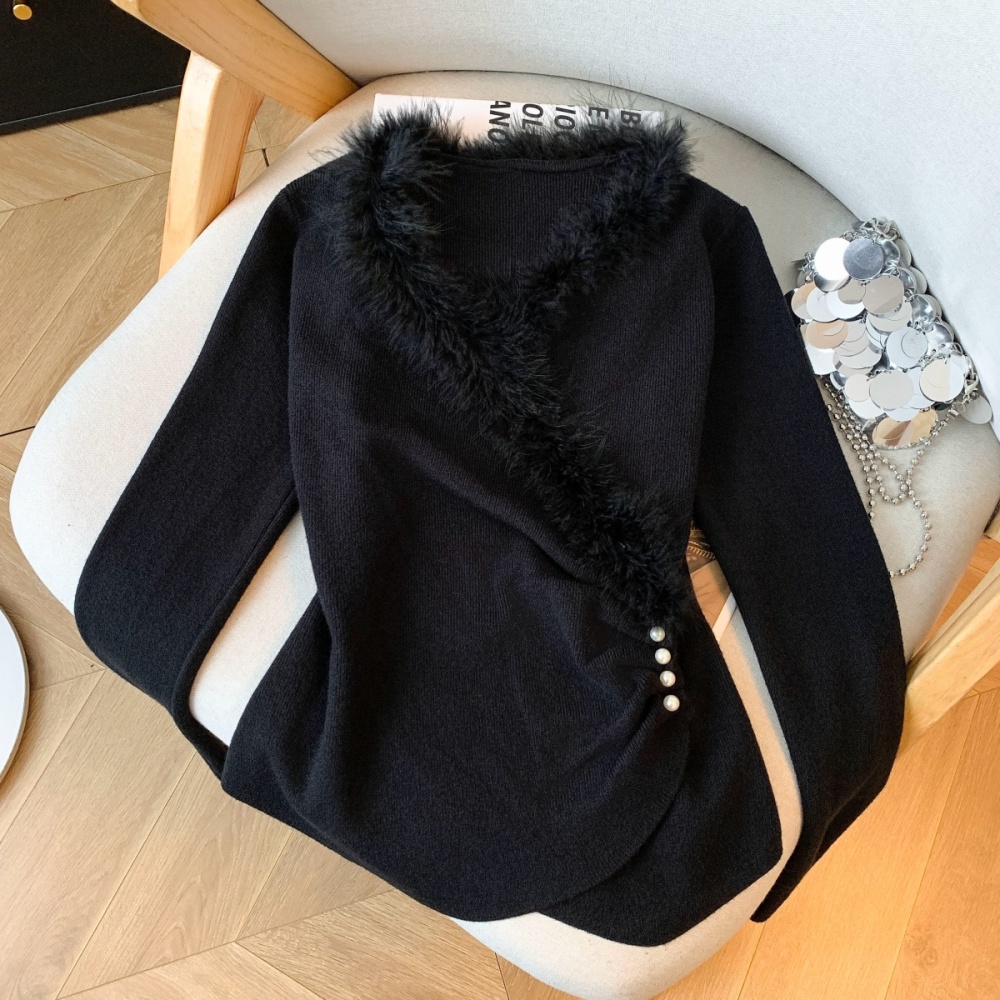 Pinch pleated elmo tops pinched waist winter sweater