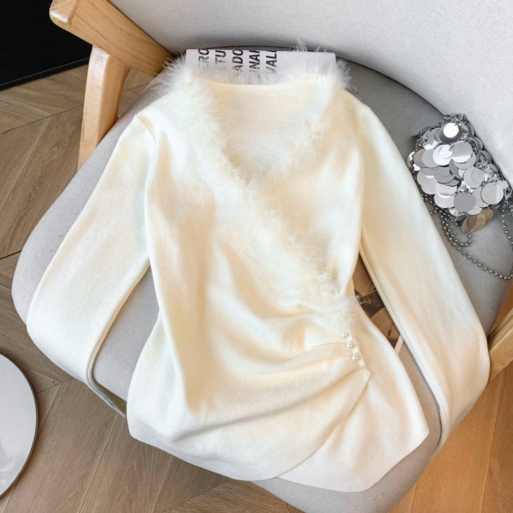 Pinch pleated elmo tops pinched waist winter sweater