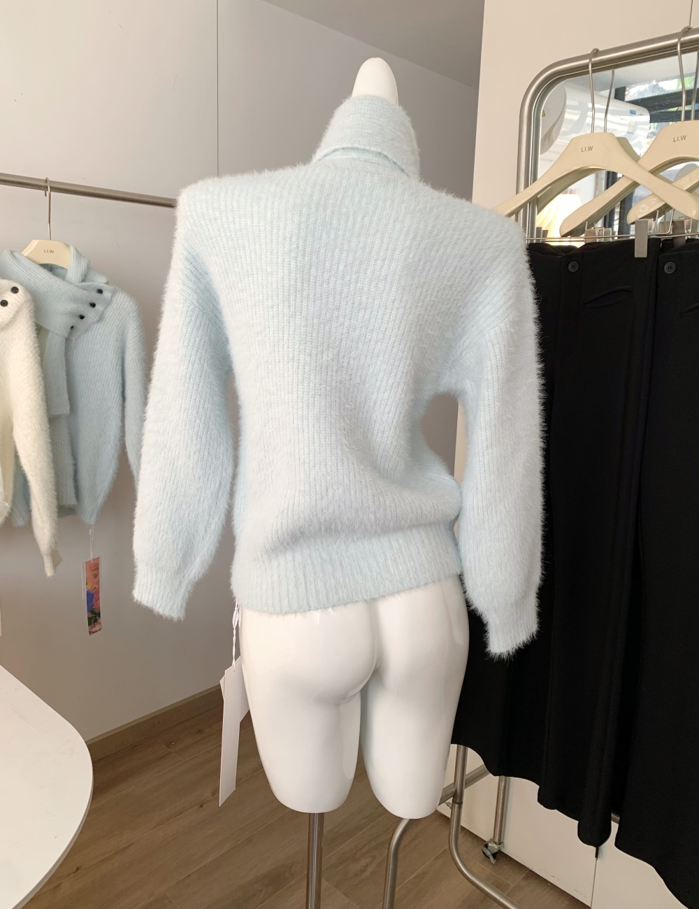 Mink velvet blue tops tender scarves