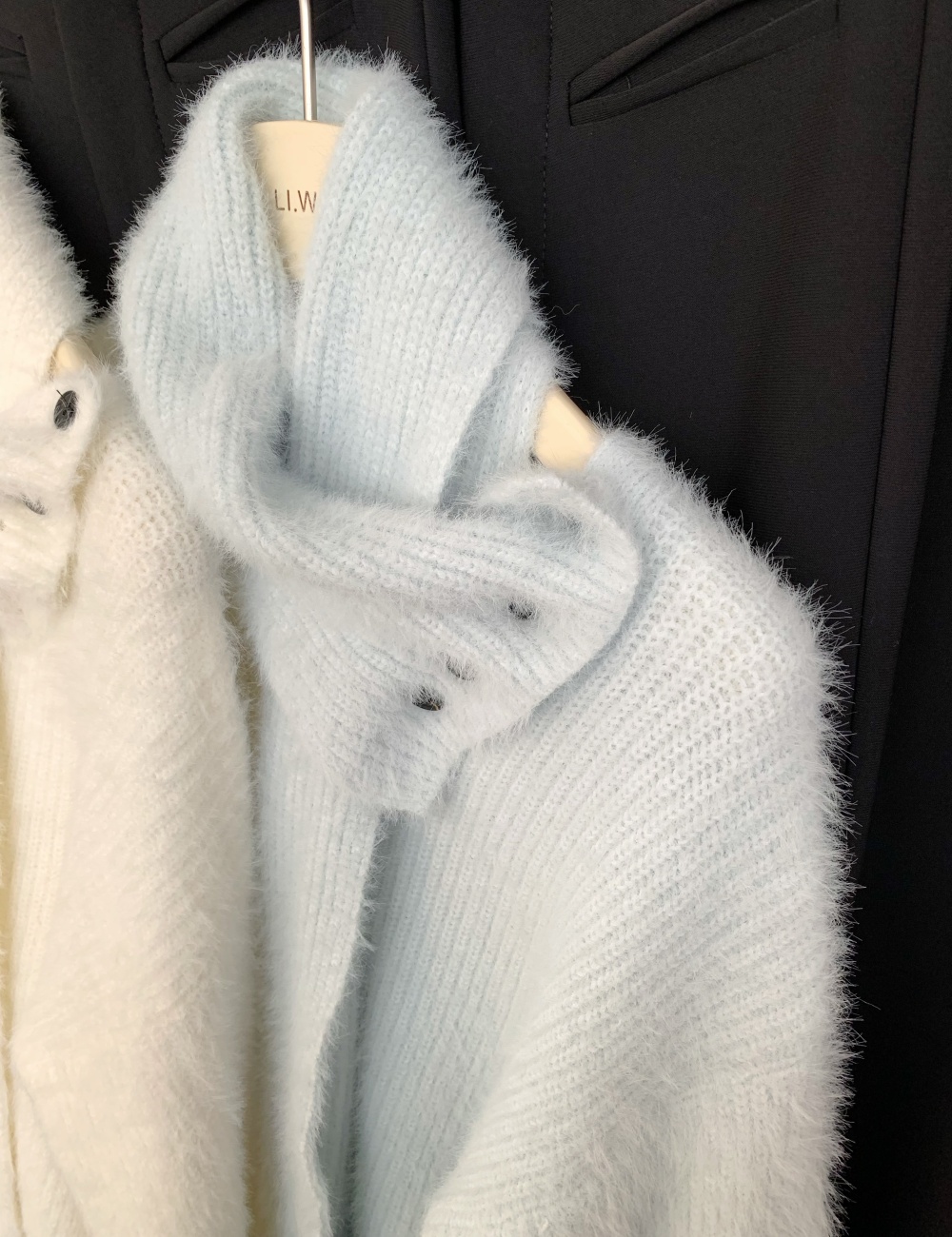 Mink velvet blue tops tender scarves