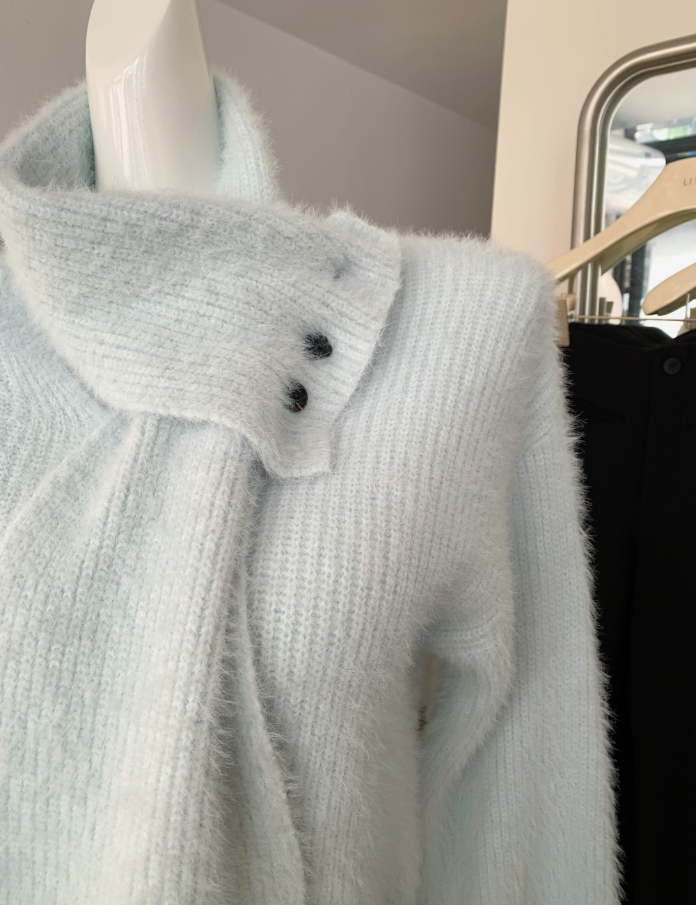 Mink velvet blue tops tender scarves