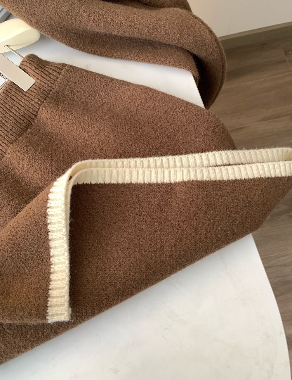 Korean style knitted sweater red short skirt a set