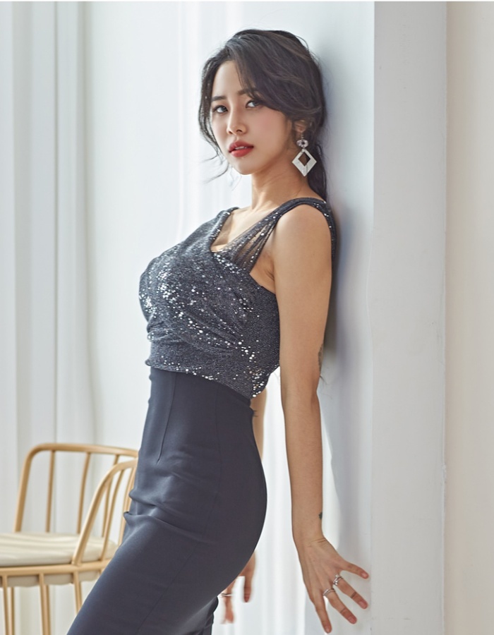 Fashion Korean style slim temperament ladies dress