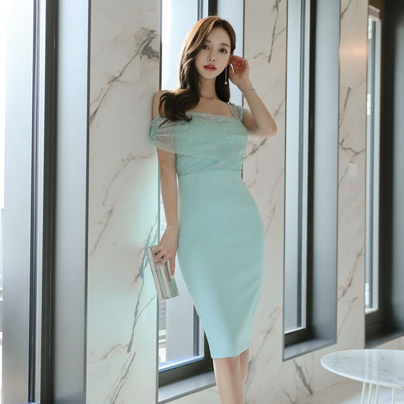 Fashion Korean style slim temperament ladies dress