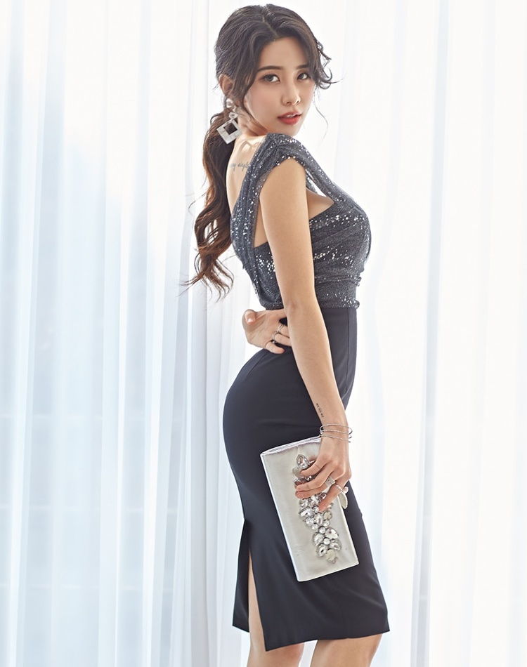 Fashion Korean style slim temperament ladies dress