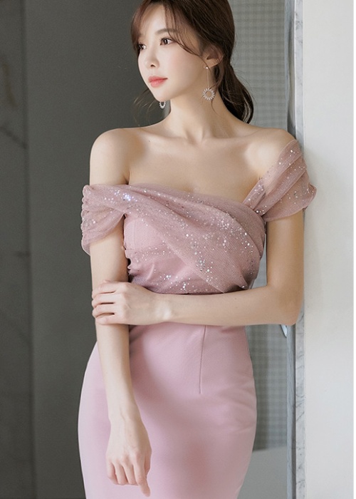 Fashion Korean style slim temperament ladies dress