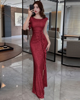 Sequins long dress mermaid evening dress for women