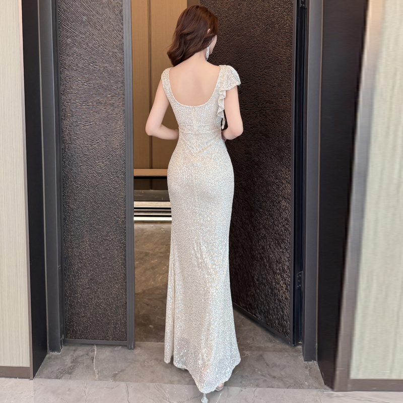 Sequins long dress mermaid evening dress for women