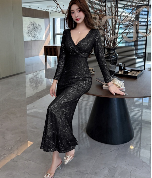 Banquet mermaid evening dress sequins dress for women