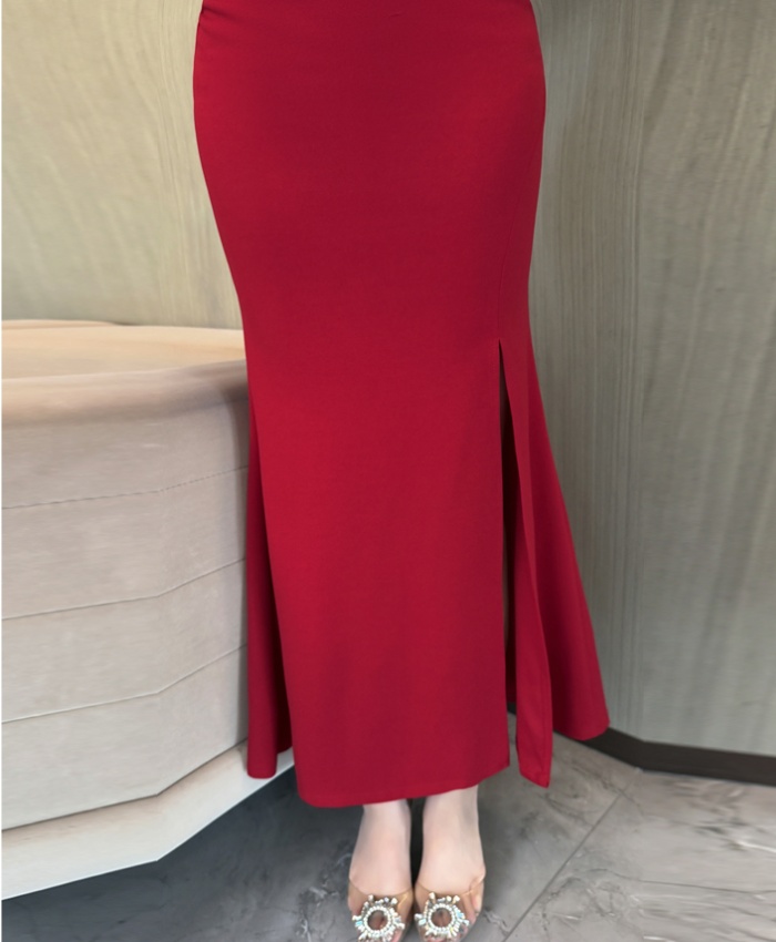 Package hip low-cut dress sexy slim long dress