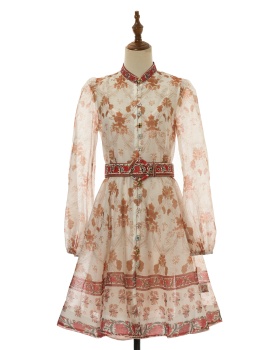 Printing short dress 2pcs set