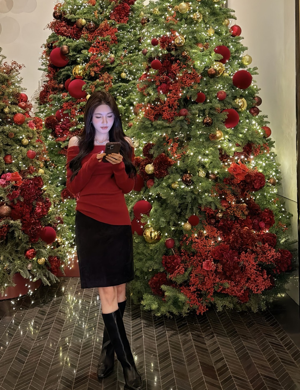 Flat shoulder slim tops long sleeve wool sweater