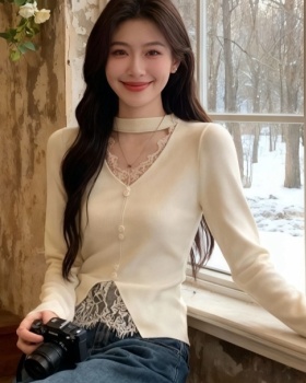 Temperament France style tops autumn and winter sweater