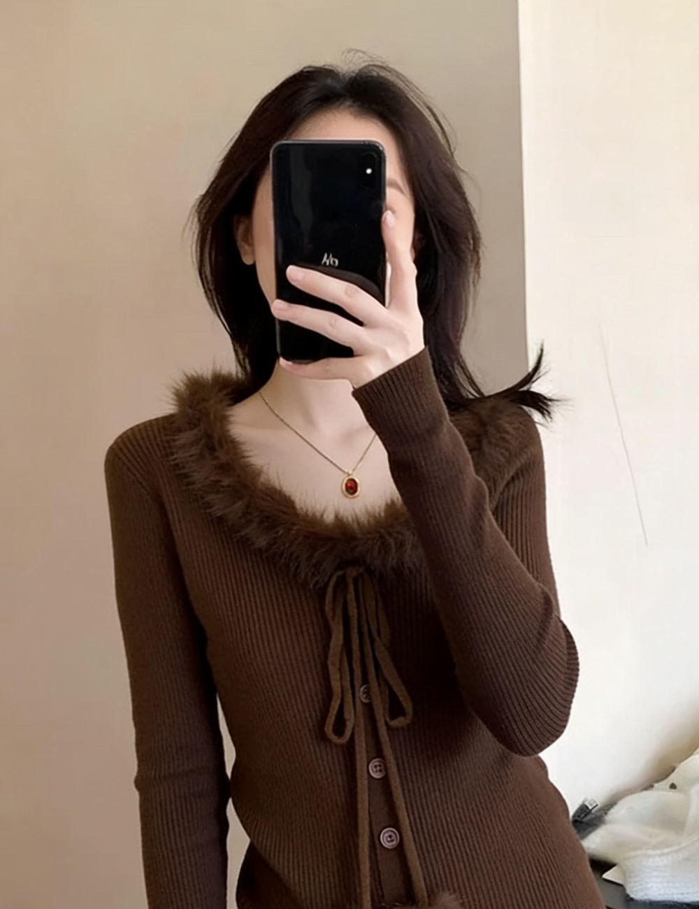 Sweet knitted sweater slim tops for women