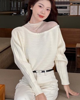 Stripe loose slim winter gauze Korean style sweater