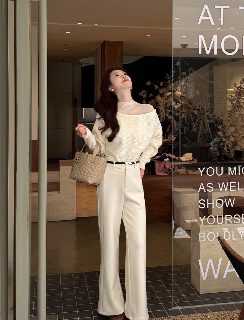 Stripe loose slim winter gauze Korean style sweater