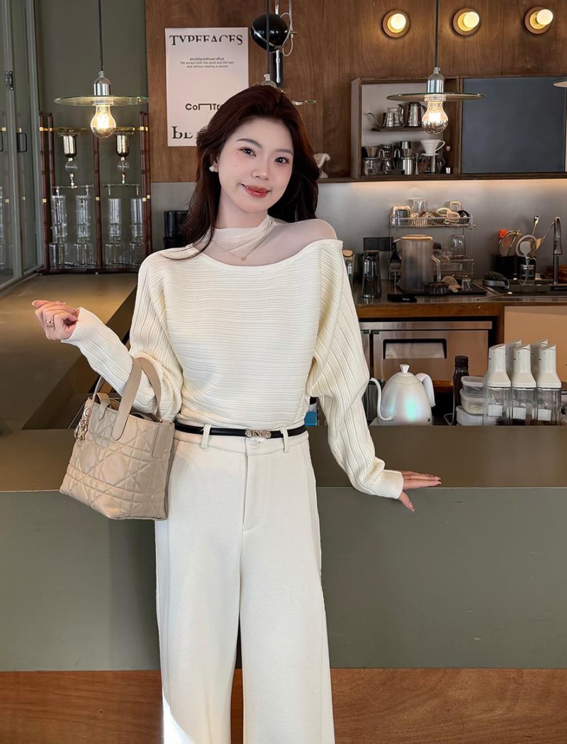 Stripe loose slim winter gauze Korean style sweater