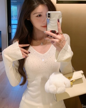 Slim France style sweater inside the ride tops for women