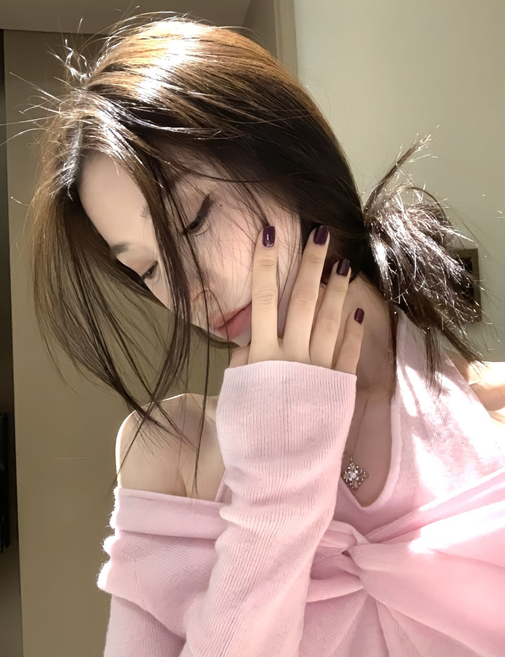 Halter wool France style knitted tops for women