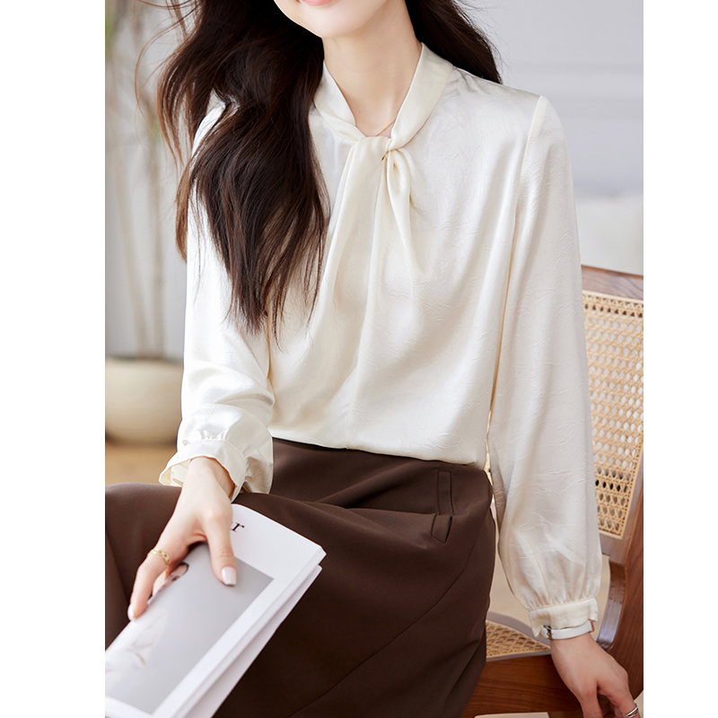 Long sleeve spring tops bottoming small shirt