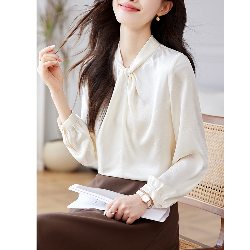 Long sleeve spring tops bottoming small shirt