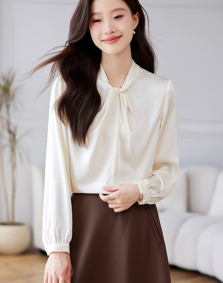 Long sleeve spring tops bottoming small shirt