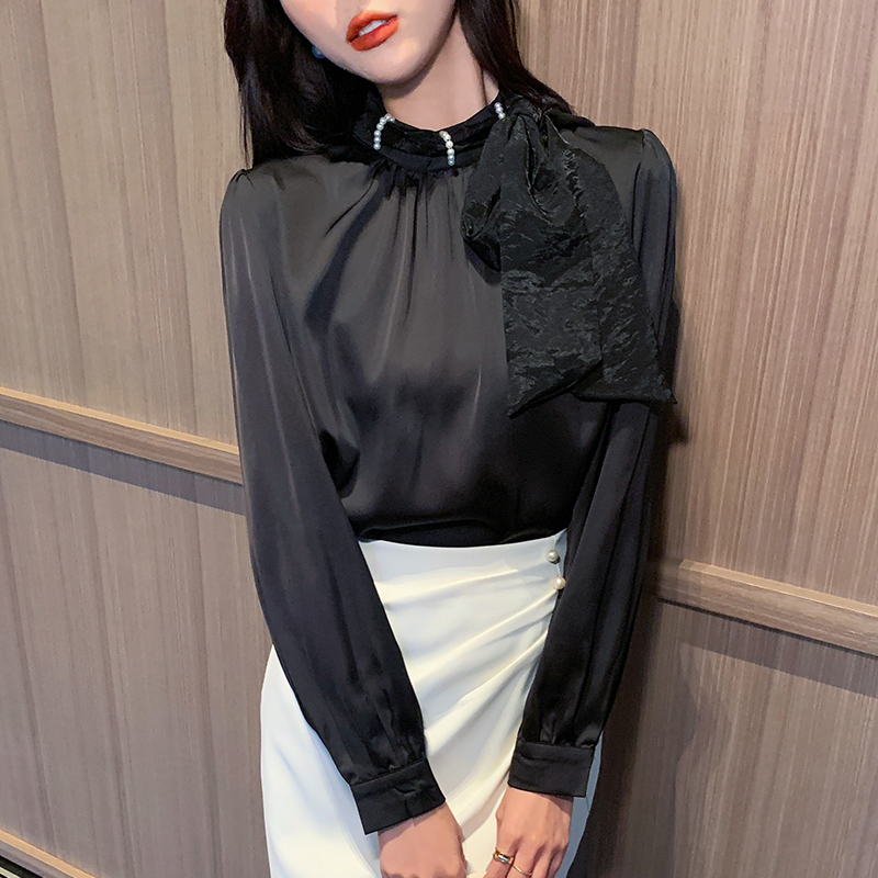 All-match long sleeve tops spring shirt for women