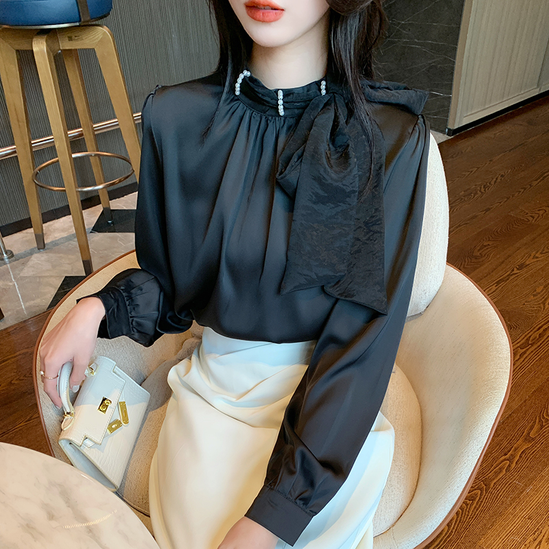 All-match long sleeve tops spring shirt for women