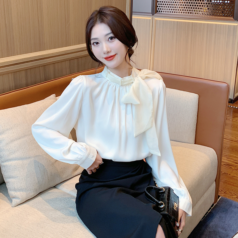 All-match long sleeve tops spring shirt for women