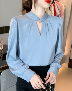 Spring all-match shirt bottoming tops for women