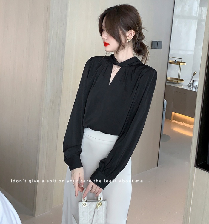 Spring all-match shirt bottoming tops for women