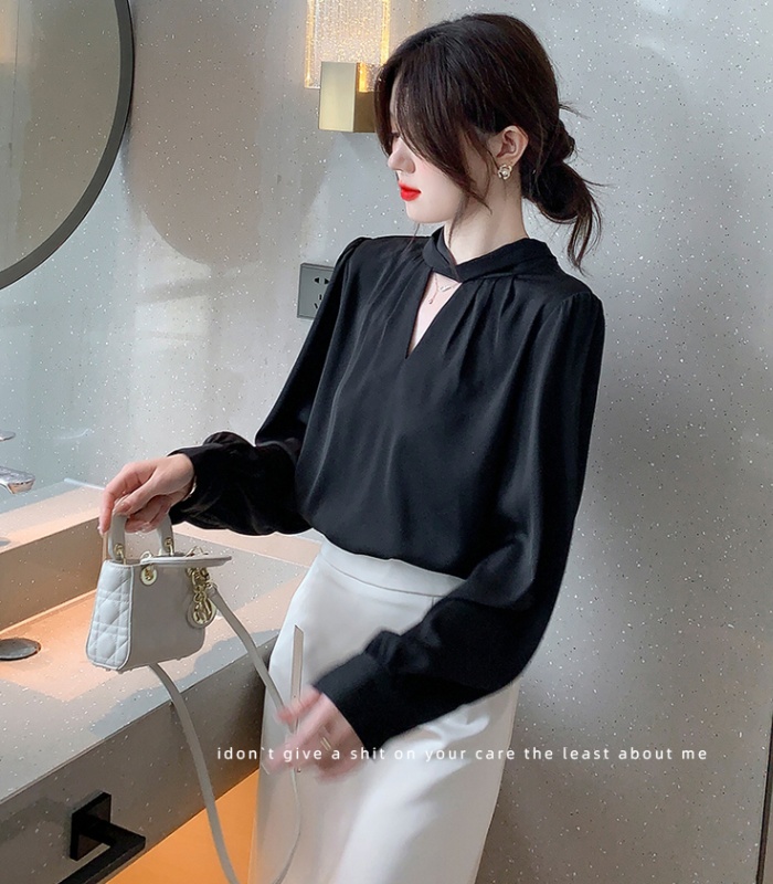 Spring all-match shirt bottoming tops for women