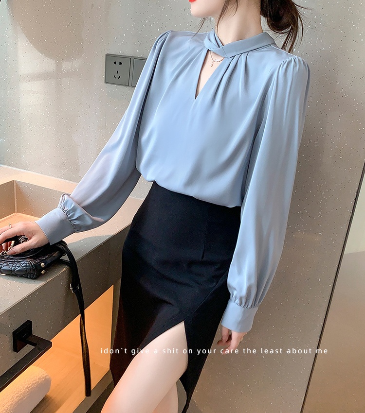 Spring all-match shirt bottoming tops for women