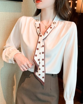 Korean style all-match shirt bow spring tops for women