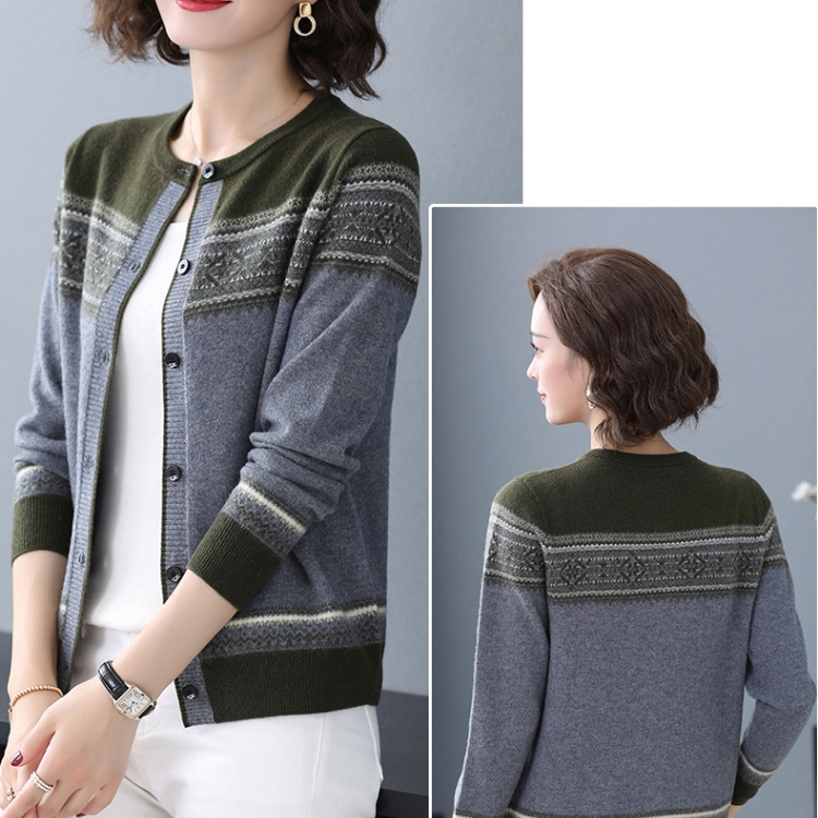 Winter fashion tops jacquard sweater for women