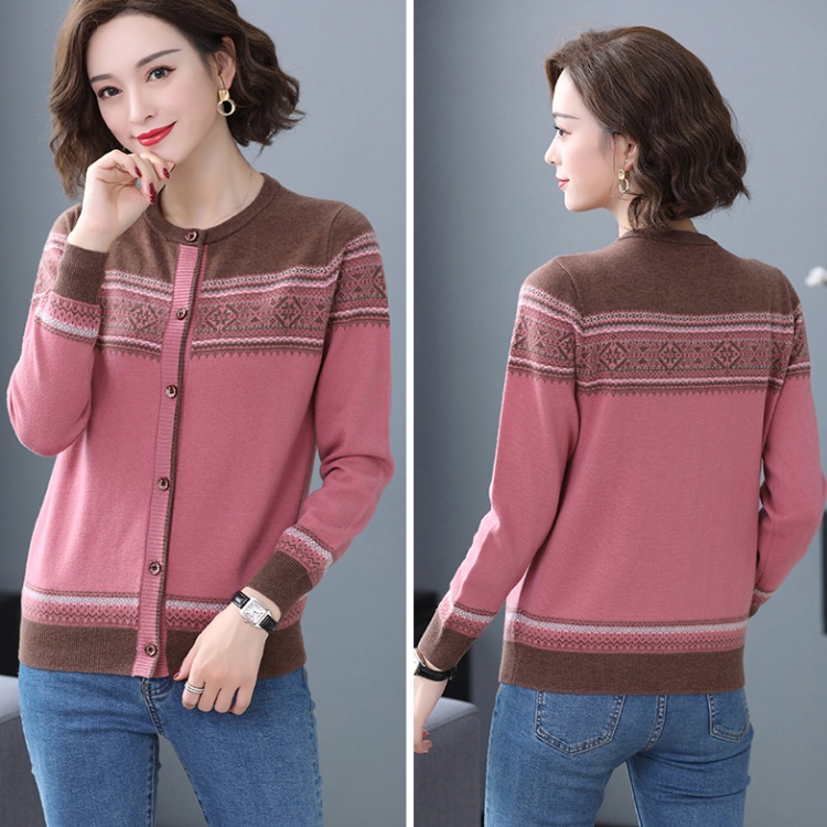 Winter fashion tops jacquard sweater for women