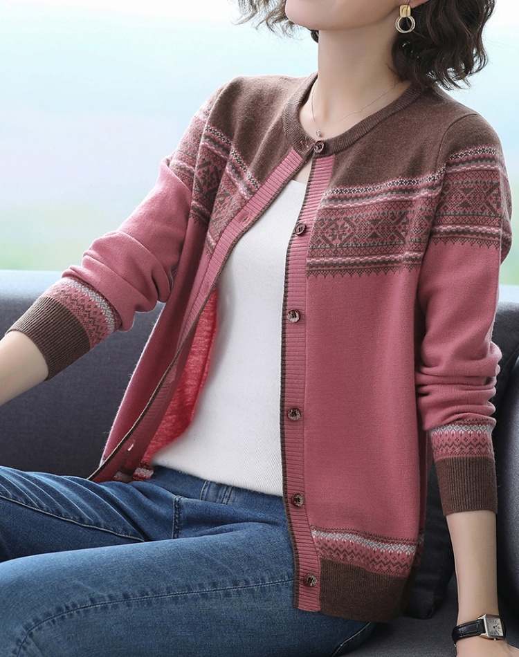 Winter fashion tops jacquard sweater for women