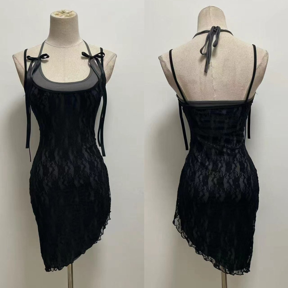 Slim lace package hip sling sexy dress for women
