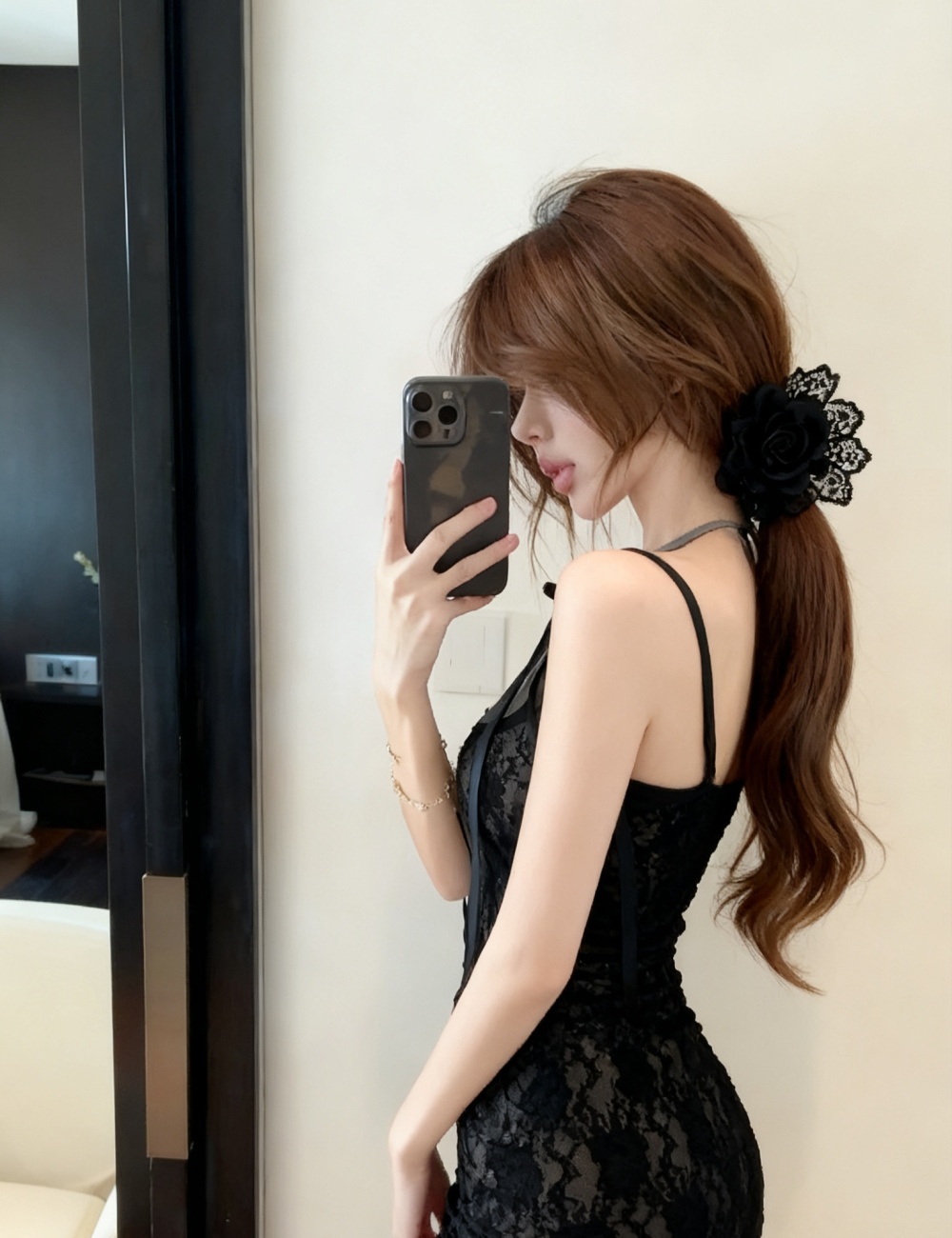 Slim lace package hip sling sexy dress for women