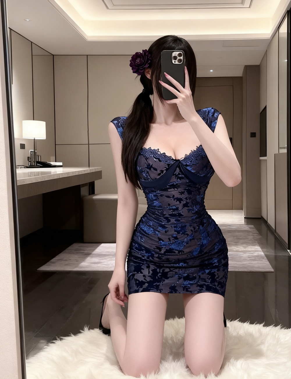 Double thick package hip cheongsam sexy retro slim dress