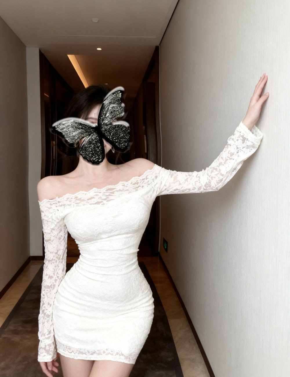 Spicegirl long sleeve package hip slim double dress for women