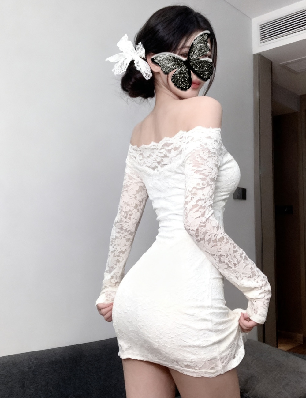 Spicegirl long sleeve package hip slim double dress for women