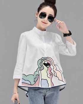 All-match short sleeve doll shirt autumn shirt for women