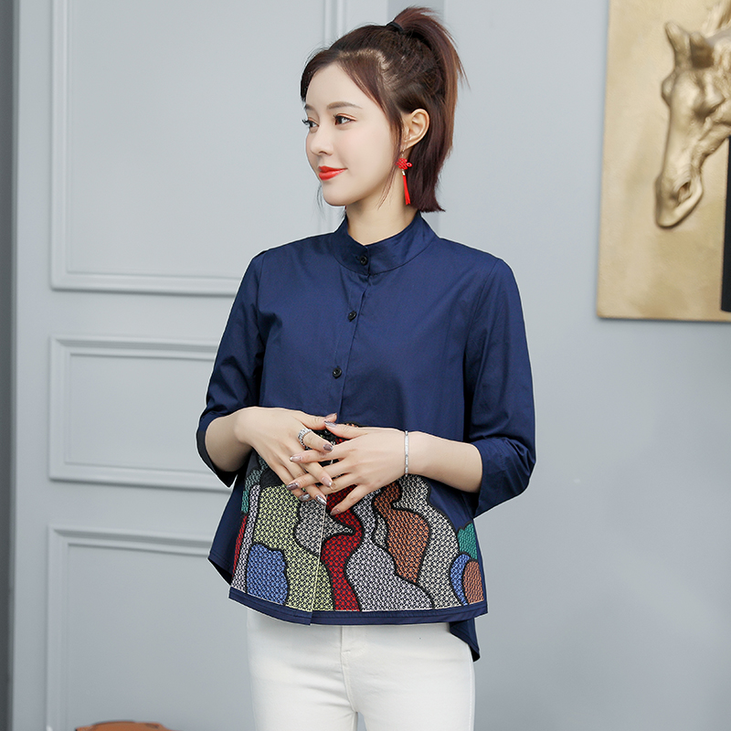 All-match short sleeve doll shirt autumn shirt for women
