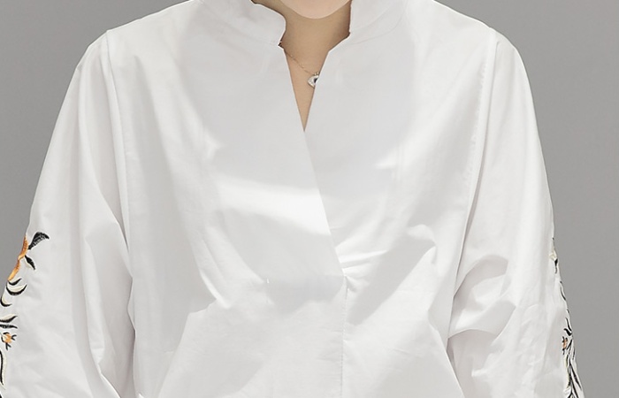 V-neck autumn long sleeve loose all-match shirt