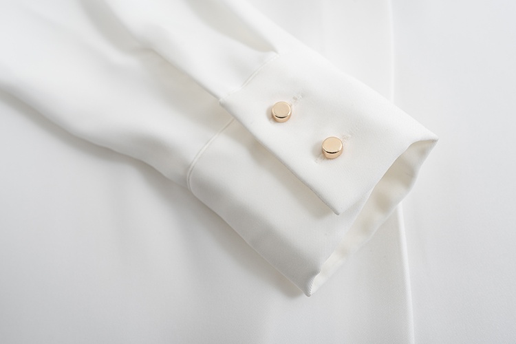 Spring Korean style V-neck shirt autumn slim tops